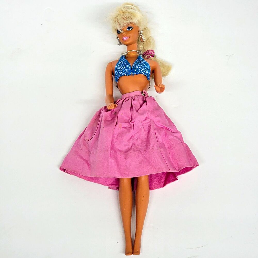 Vintage 1995 Sparkle Beach Barbie Doll Mattel #13132 As Is - With Jewelry & Top
